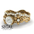 Floral Engagement Ring For All Eternity Bridal Set Ring - Julia no. 1
